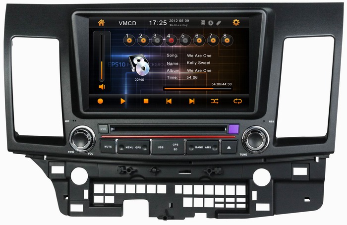 Car dual zone for Mitsubishi Lancer 2006-2012 with wheel steel control OCB-8062