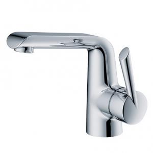 China OEM Modern Metered Chrome Basin Tap Faucets , Single Hole Bathroom Faucet Mixer wholesale