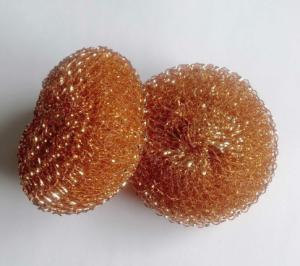 China Barbecue Cleaning Copper Scouring Pads Protecting Hands From Being Hurt wholesale