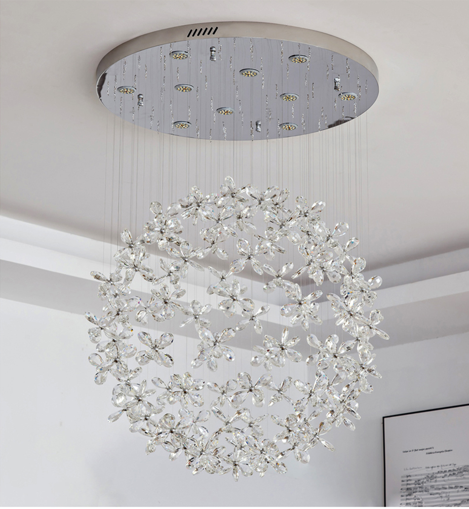 Modern Luxury Crystal Led Ceiling Chandelier For Living Room Large Butterfly Light hanging lamp（WH-NC-51）