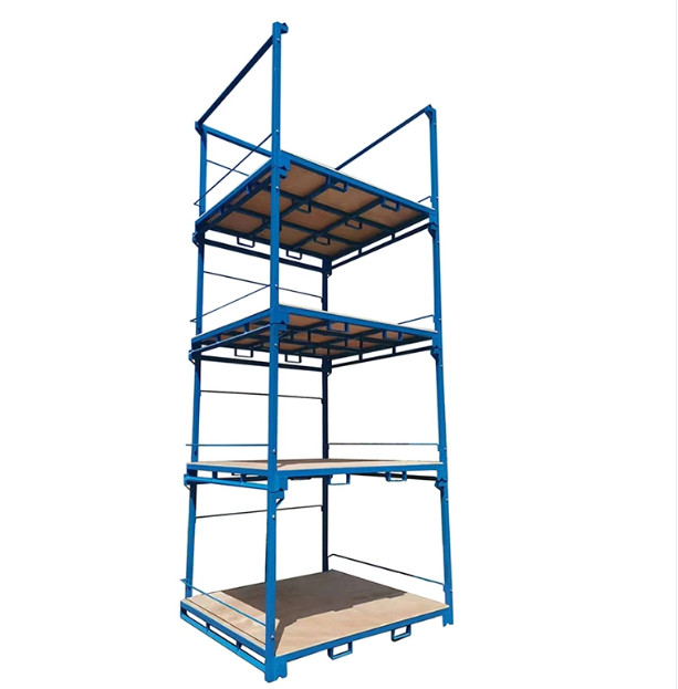 Heavy Duty Steel Wire Mesh Nestainer Storage Racks 1000kg Loading Capacity 4 Level Stackable