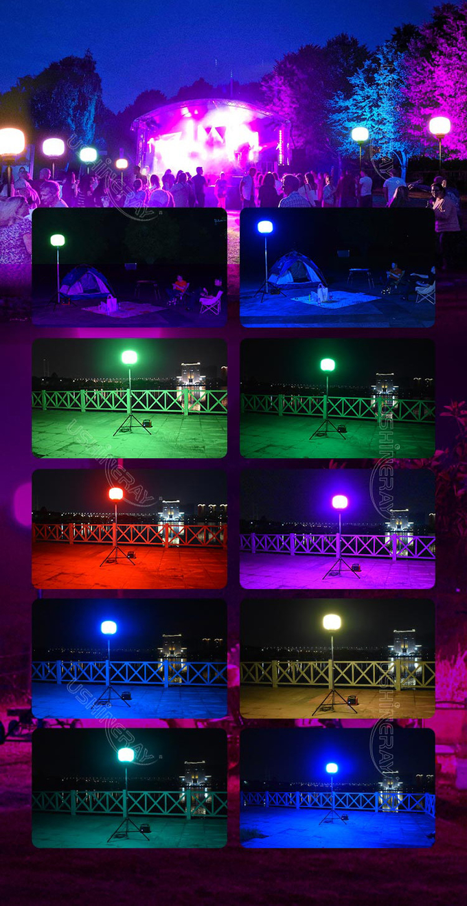 100W LED Tower Light 3000K 5000K Colorful Led Balloon Lamp For Events Decoration