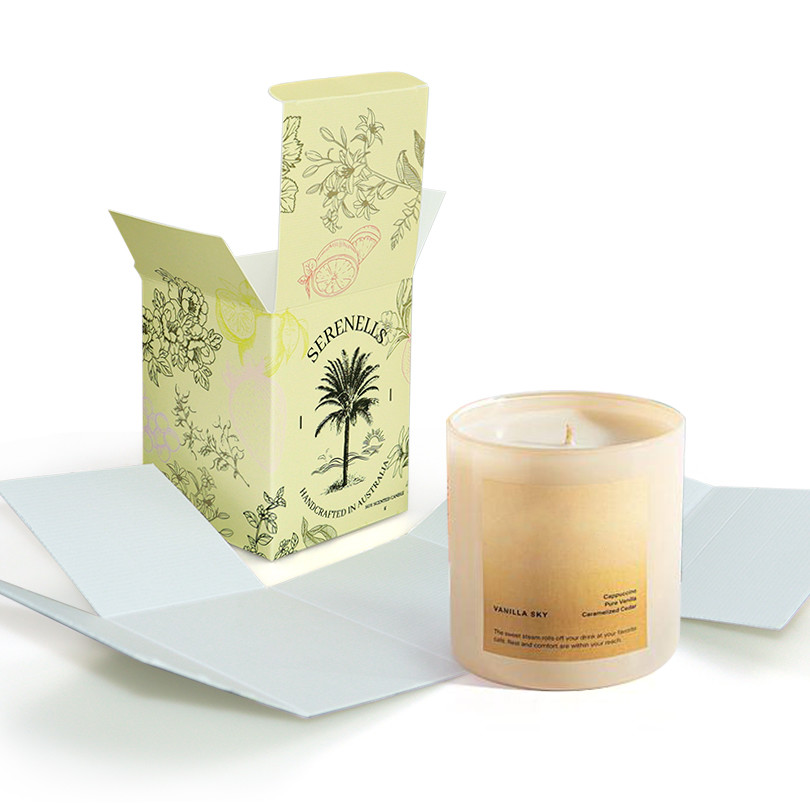 Custom Logo Waterproof Personal Brand Scented Candle Box Color Printing High Quality Product Packaging Paper Boxes