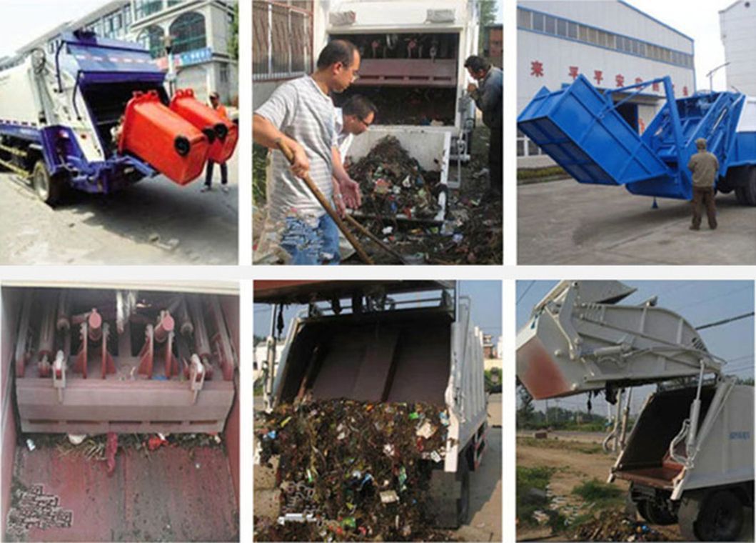 Giga 4X2 Refuse Transport Truck with Rear Loader Compression Garbage Tank