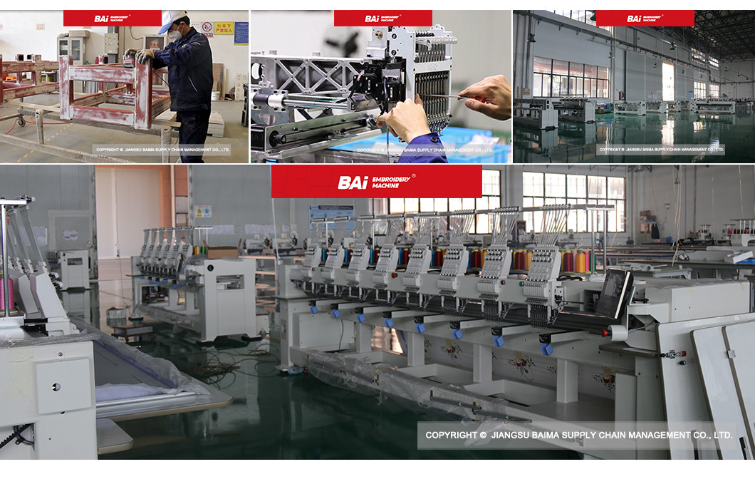 220V 4 Heads Embroidery Machine 450mm Computerized Blouse Embroidery Machine