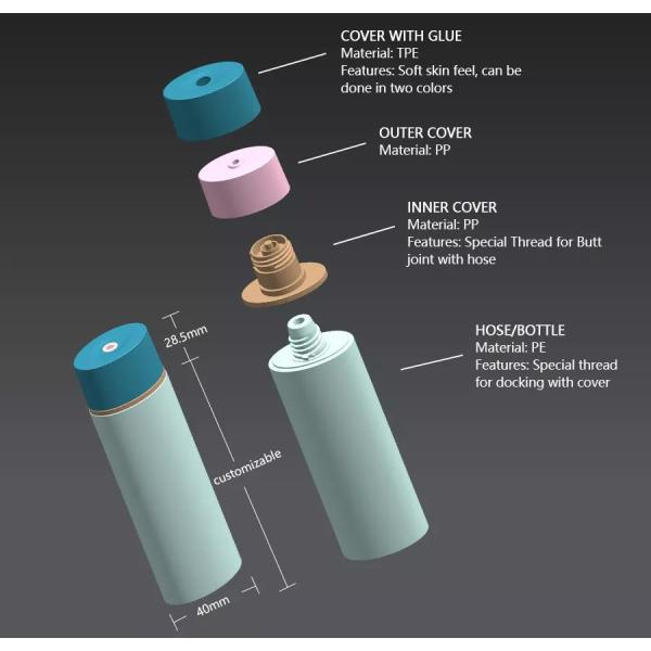 Transparent Plastic Cosmetic Bottle Round Cream Plastic Bottle 250ml / 300ml