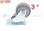 TPR Universal Industrial Caster Wheels , Heavy Duty Caster Wheels Bolt Hole