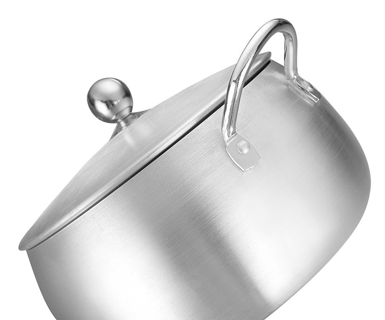 Recyclable Spin Bottom Cookware Pot Alu Material For Kitchen Cooking