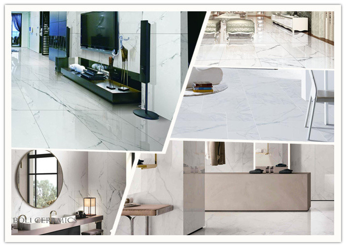 Bright 24 X 48 Floor Tile , Classic Carrara Porcelain Tile Matte Surface