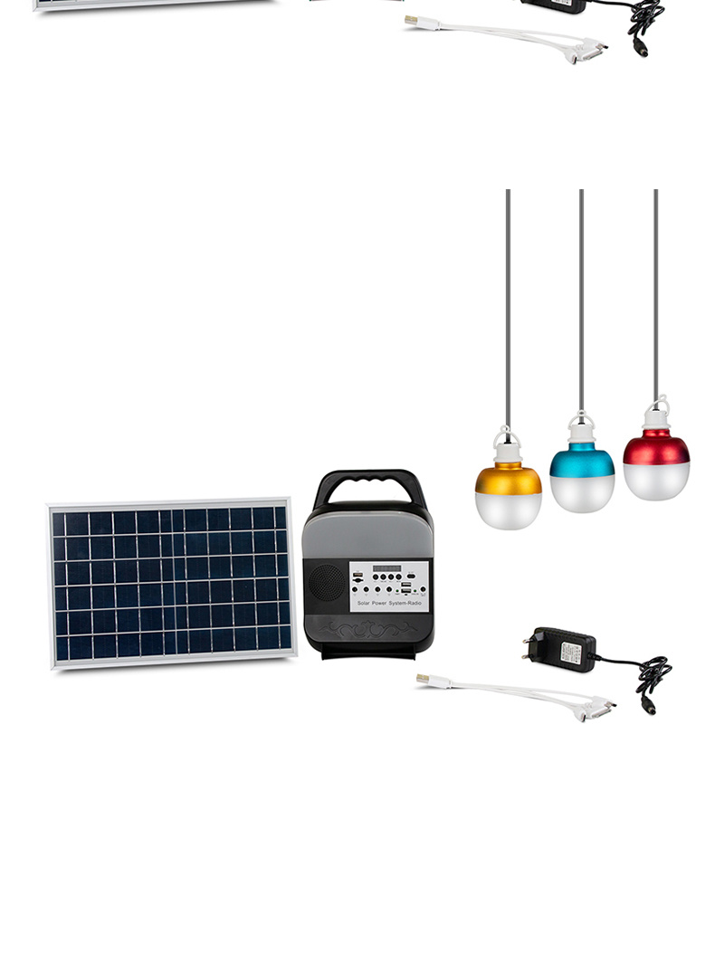 Solar Power Lighting Blackout Emergency Night Market Stall Fishing Friends Night Fishing Car Maintenance Remote Control Lamp