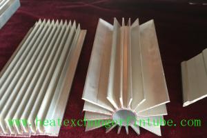 China Round Extruded Aluminum Heat Sink Profile With Small Longitudinal Fins wholesale