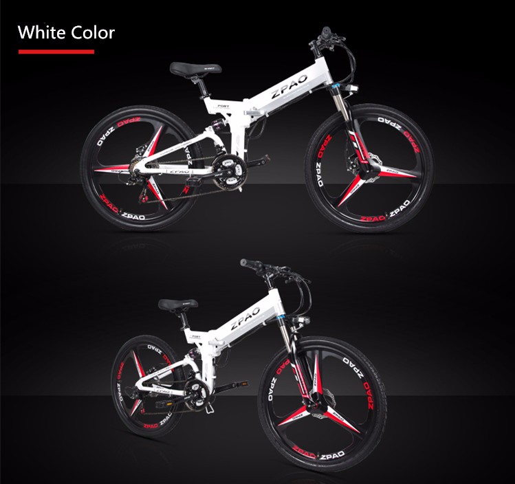 26 Inch Wheel Electric Folding Bicycle 250W 350W Aluminium Alloy Frame 48V 10.4AH