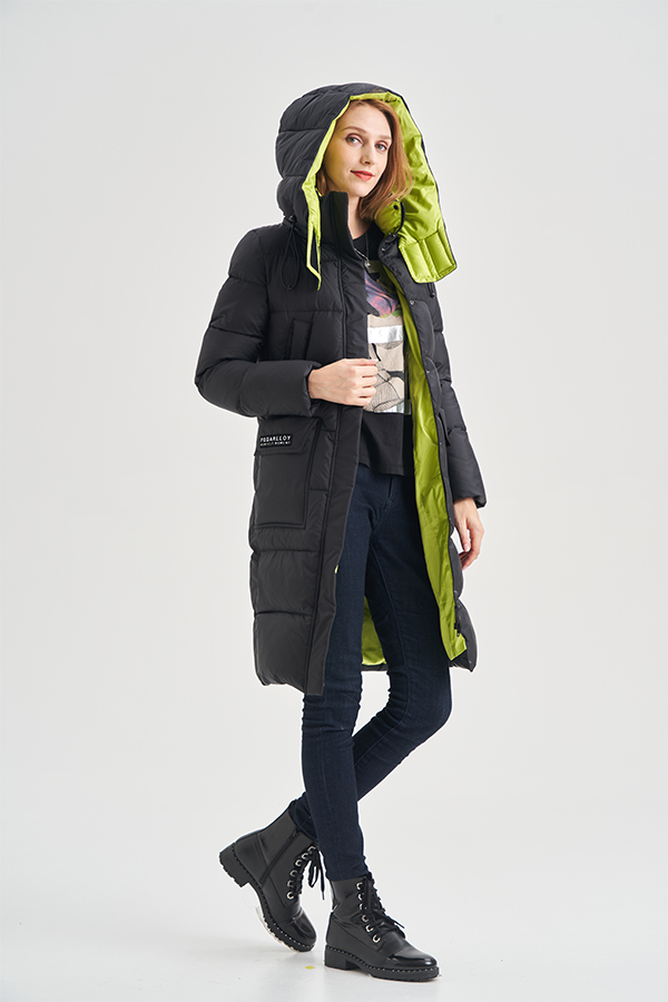 FODARLLOY Cotton Padded Clothes Thickened Warm Medium Long Hooded Outwear Winter Coat Plus Size Women'S Coats