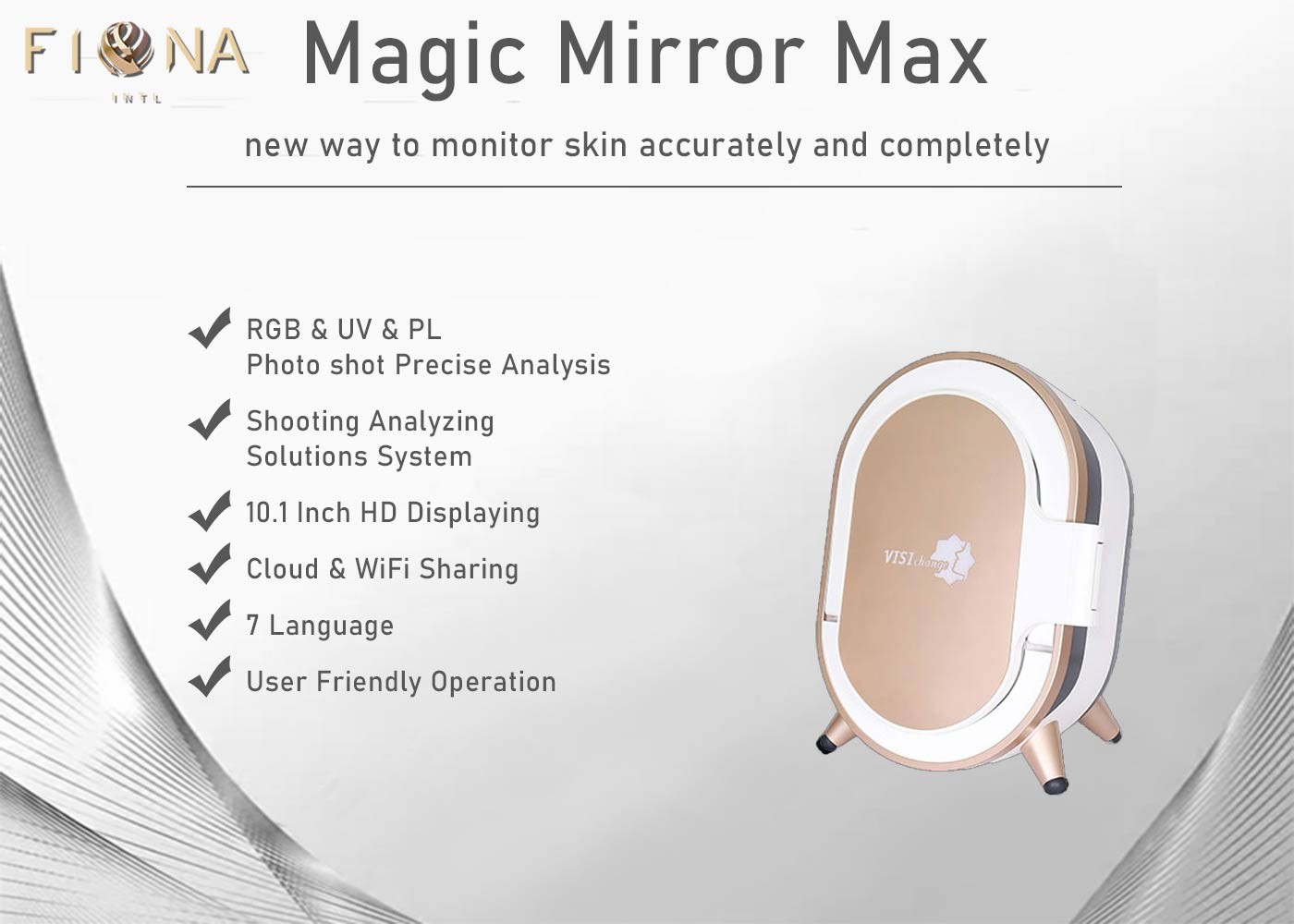 Hd Intelligent Ai Rgb Facial Skin Analyzer With Clinic Magic Mirror Face Scanner