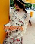 Crocheted, loose Crochet knitted blouse wears batwing hollow pullover sweaters