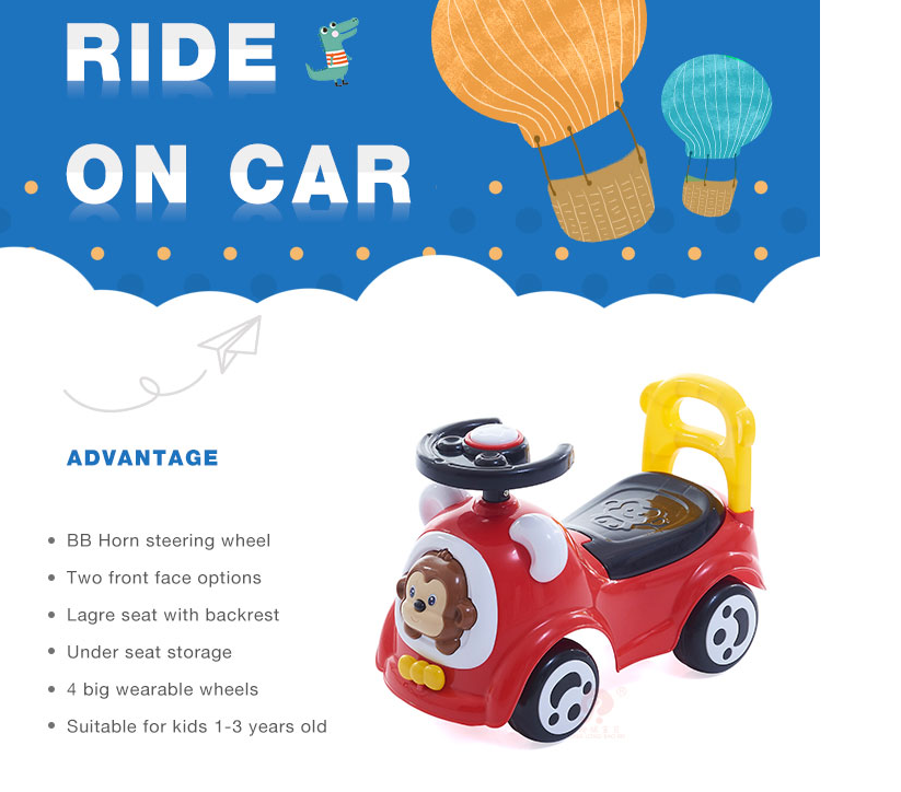 24v Monkey Kids' Swing Car Electric Children Car Toys For 1 Year Old Wheels 4 wheels