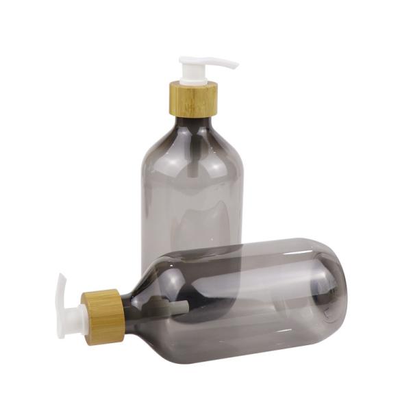 Bamboo Pump PET Cosmetic Bottles Nontoxic Odorless 60ml Lotion Bottle