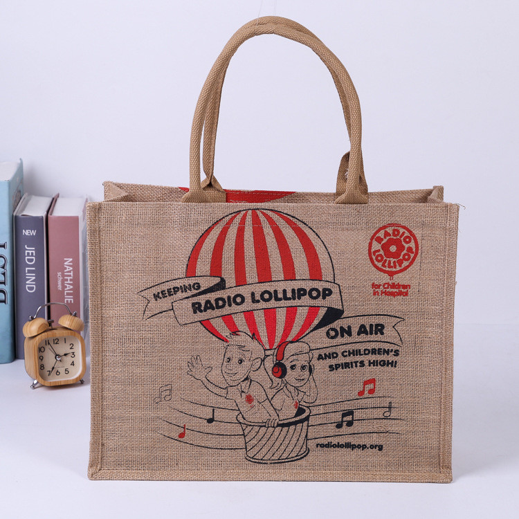 Shopping Burlap Eco Friendly Reusable Jute Tote Bags