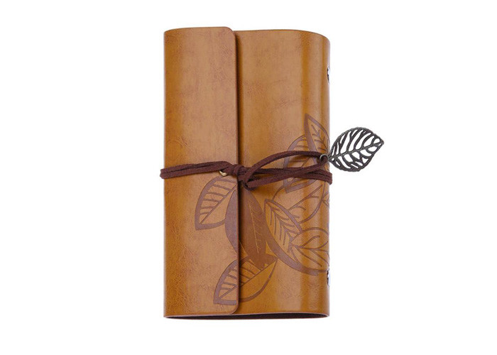 Customized Color Personalised Logo Notebook , Spiral Leather Bound Travel Journal