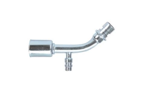 Auto A/C Hose Clamp Straight Connector With R134a Refrigerant Valve/Through Pipe Aluminium Fittings with R134a Valve