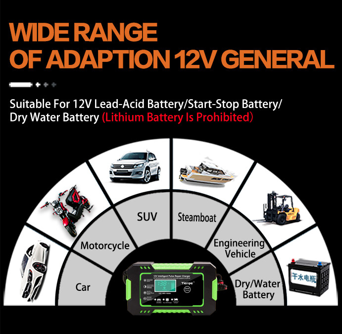 OEM GEL UPS Battery Intelligent Pulse Repair Charger 12V