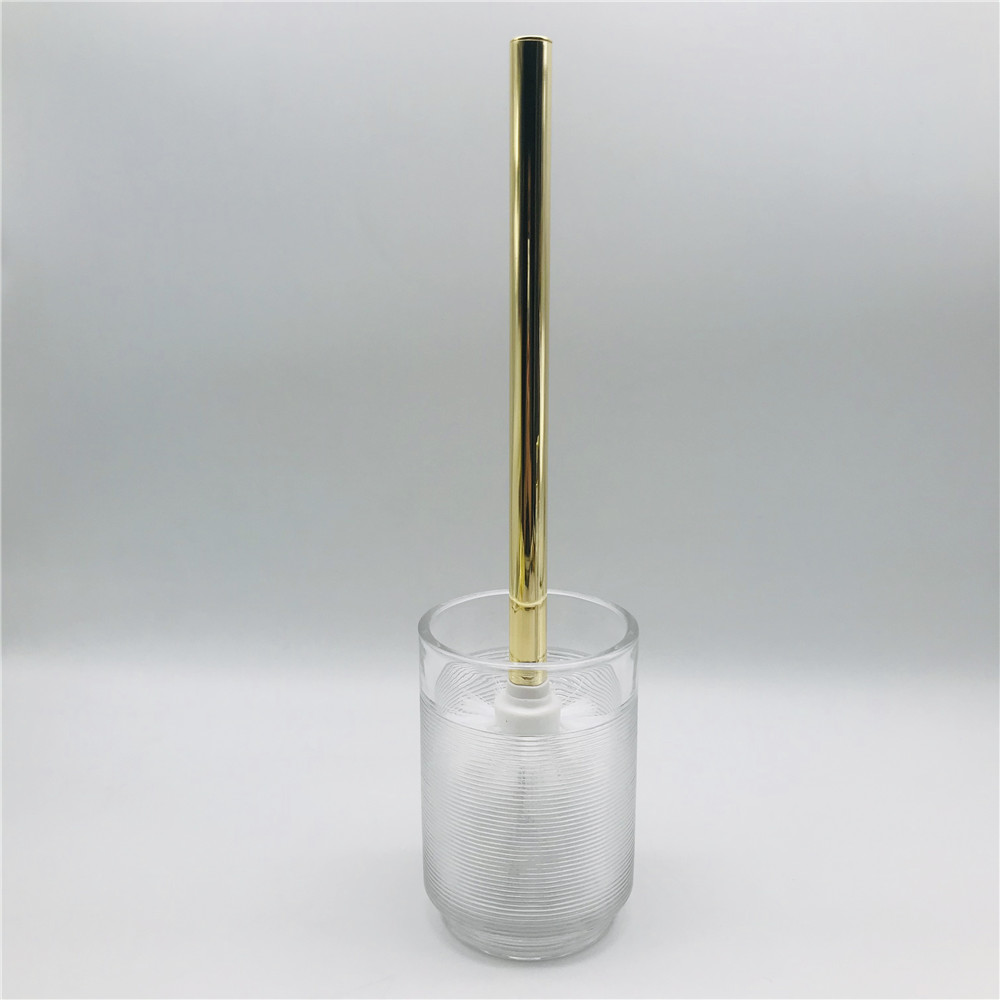 Modern Style 4pcs Glass Bath Accessory Set clear color with circle line