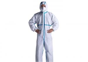 China Good Air Permeability Disposable Medical Coverall , Disposable Body Suit Anti Splash wholesale