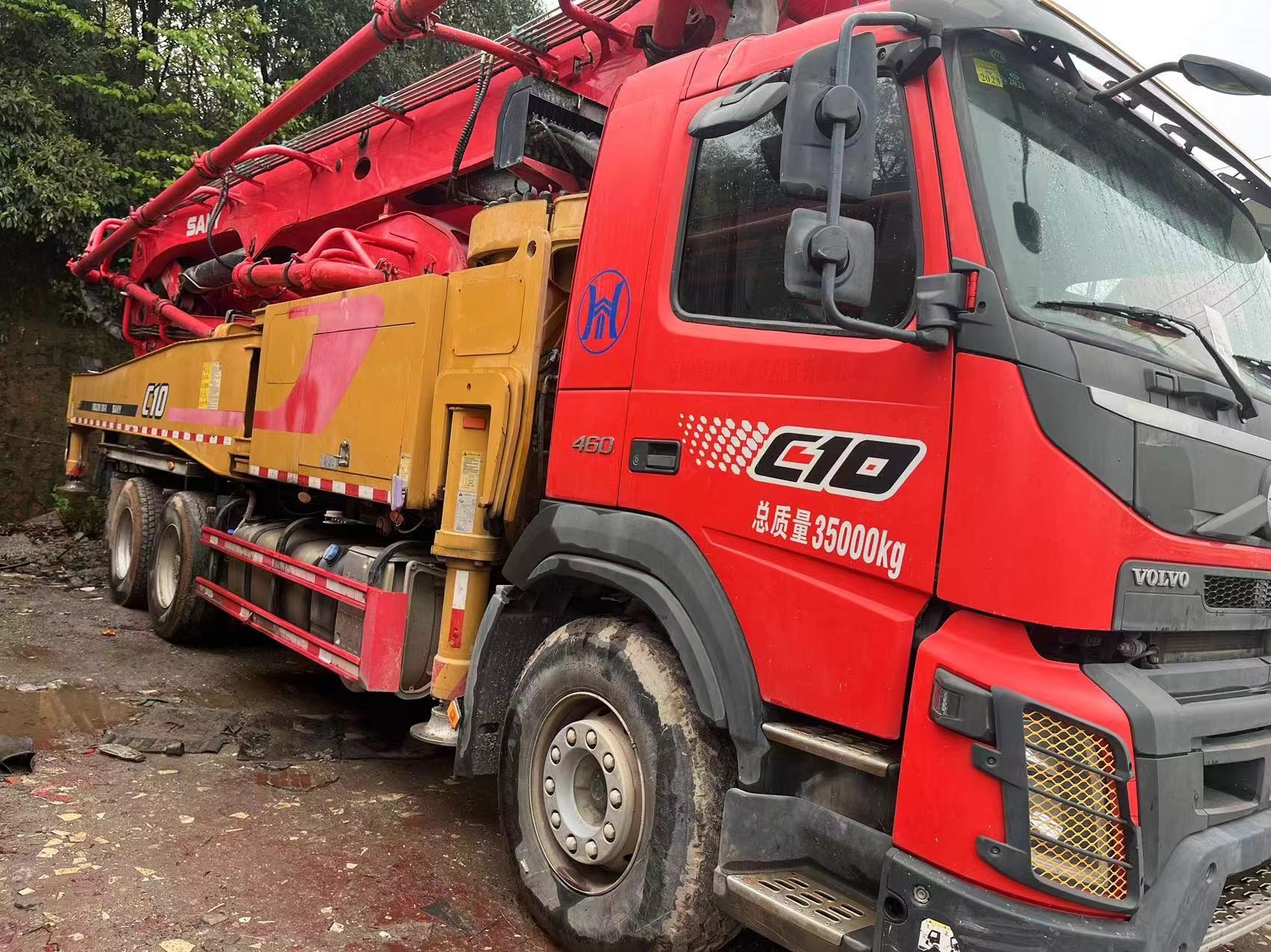 SYM5352THB 52M Sany Mercedes Chassis used Concrete Pump Truck with 51.3m Vertical Height
