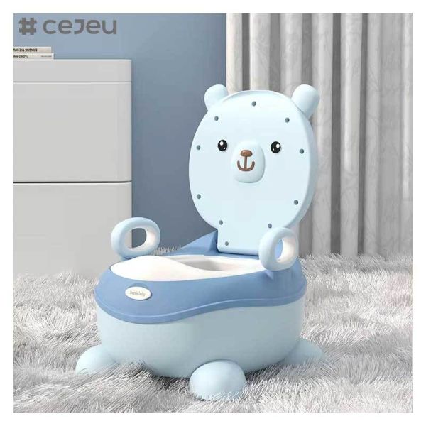 CJ-BH-105 OEM Cartoon Penguin Portable Children Training Baby Potty Toilet Soft Kids Seat Toilet Travel Outdoor Urinals