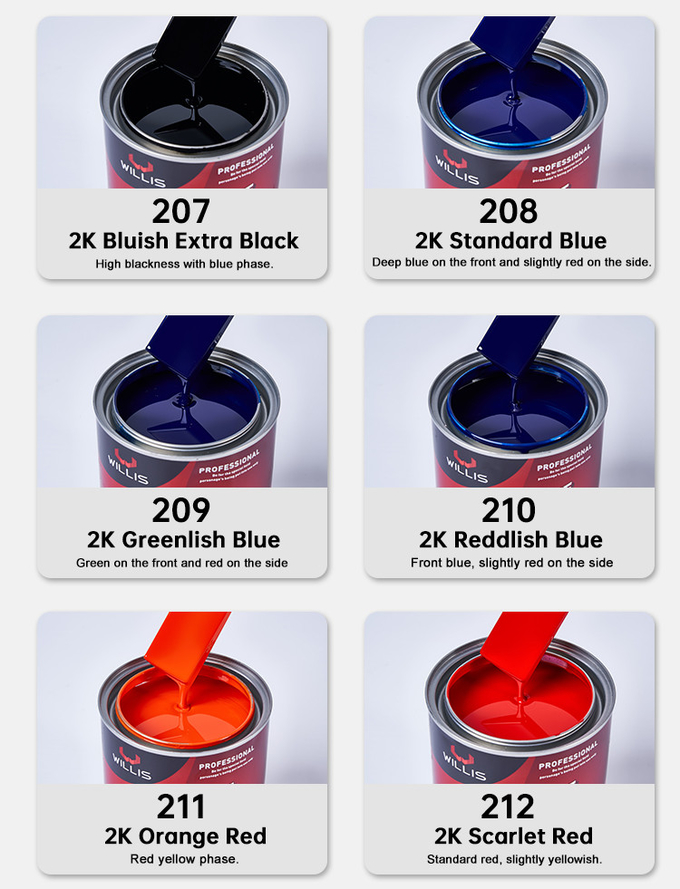 Quick Drying 2K Solid Auto Body Metal Filler Deep Emerald Green Flat Black 2k Spray Paint 2k Topcoat 8