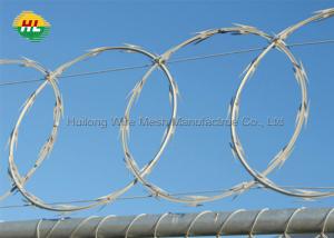 China Hdg Concertina Razor Wire Fence Bto-22 Bto-30 Cbt-65 As Effective Barrier wholesale