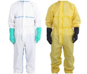 China Adults Breathable Disposable Protective Clothing With Elastic In Hood wholesale
