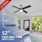 6 Speed Remote LED Ceiling Fan For Living Room Pure Copper DC Motor OEM/ODM