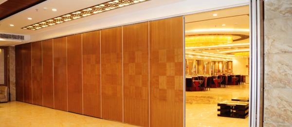 Operable Hotel Sound Proof Sliding Folding Partitions Movable Walls 6 Meters Height