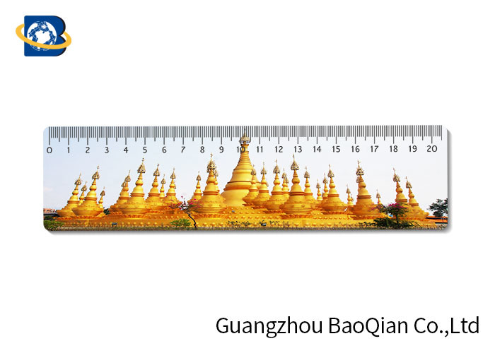 Study Stationery 3D Lenticular Ruler Customized Shape Beautiful Scenery Pattern