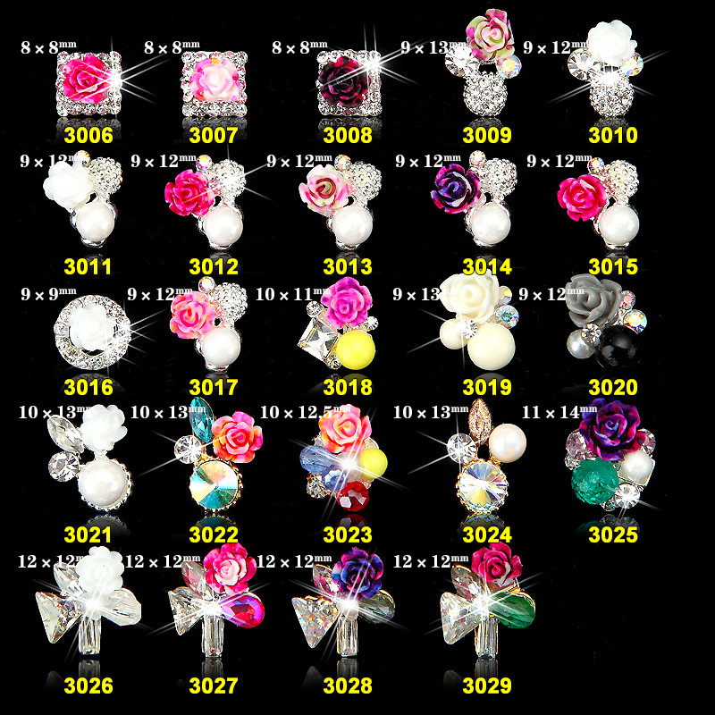 NEW Arrival jewelry nail art cabochons for nail art decoration - nail jewelry made with austrian oktant chaton, preciosa