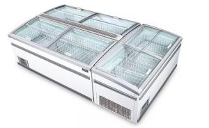 China Supermarket commercial combined island freezer showcase wholesale
