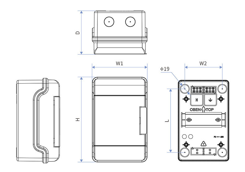 Low price IP67 plastic waterproof distribution box 6 ways for smart home MCB circuit breaker module