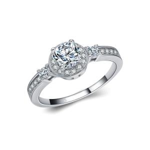 China Sterling Silver Clear Cubic Zirconia Wedding Ring (RE109) wholesale