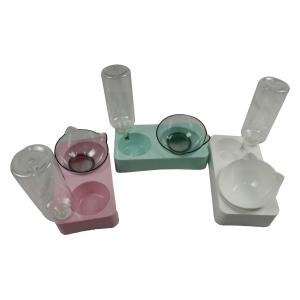 China Plastic Cat Food Bowls Dispenser Pet Automatic Double Dog Dish Feeders 8 Cup 6.25 Cup 8 Oz wholesale