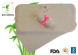 China 25*25cm Yellow Bamboo Reusable Baby Wipes , Gentle Bamboo Cloth Diaper Wipes wholesale