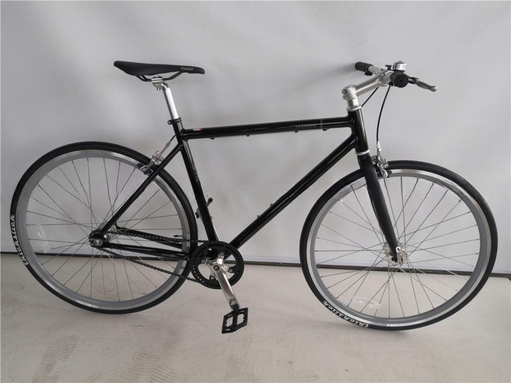 Double V Brake 700c Bullhorn Handle Bar Fixed Gear Bike for Adult Retro Vintage Classic