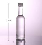 Clear Round Glass Olive Oil Bottle for Cooking Matte Surface Handling 100ml