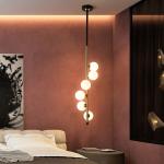 Nordic Minimalism Glass Ball Pendant Lights for Bedroom Home Restaurant Spiral