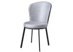 Wrought Iron Family Grey Upholstered Dining Chair