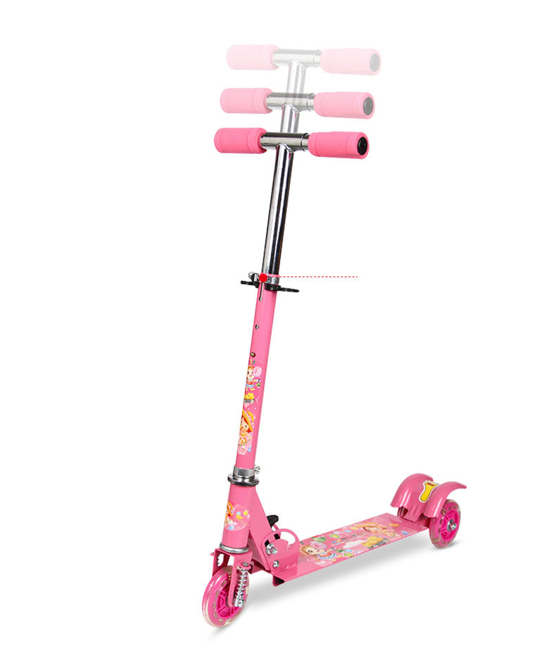 Foldable Kick Scooter for Kids Ages 3-12 Adjustable Height Max Load 200 LBS Portable