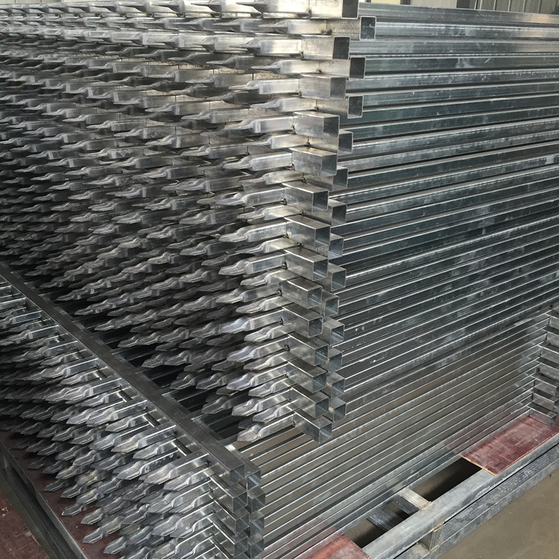 Aluminum Galvanized Steel Spear Picket Top Tubular Garrison Australia Steel Fence
