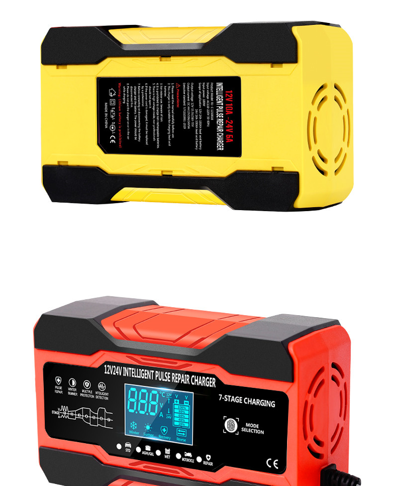 12V 24V 15A 7 Stage Intelligent Pulse Charger For Lead Acid Battery