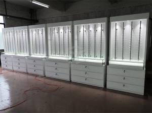China T4 LED Optical Shop Counter Design Showroom Furniture With Spotnight wholesale