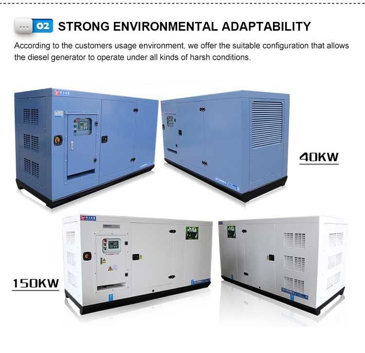 100kva 80kw Silent Type Generator Weatherproof Water Cooled Durable